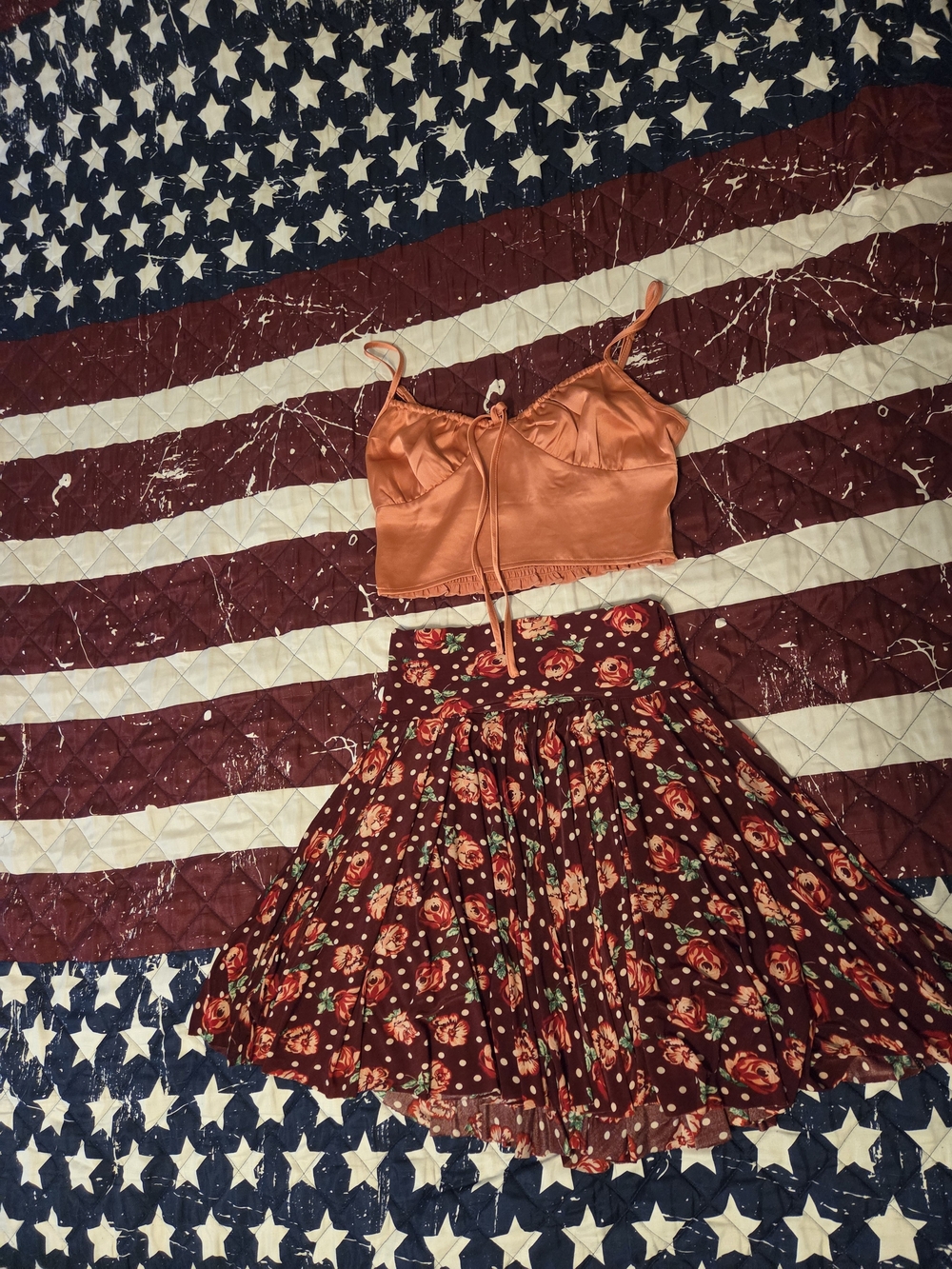 "Desert Rose Garden" Floral Skort Two-Piece Set Small - Picture 5 of 5